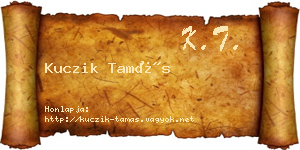 Kuczik Tamás névjegykártya